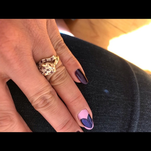 Unique 14 K gold Ring  with Rubies - Picture 8 of 8